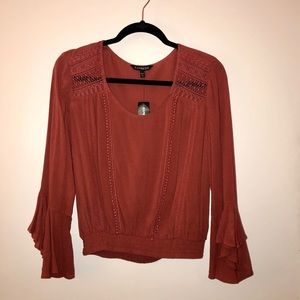 NWT✨ Express Crochet Bell Sleeve Top